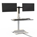 Soar Electric Sit/Stand Desktop - Dual Monitor Arm - 2193WH