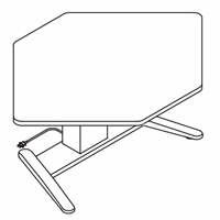 E-Series 42" x 30" Adjustable Height Desk Corner Table 