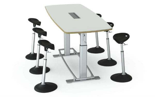 Focal Upright Confluence Height-Adjustable Meeting Tables