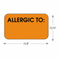 Small Allergy Label (Fluorescent Orange)
