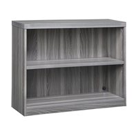 Aberdeen 2 Shelf Bookcase in Grey Steel 