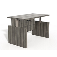 Aberdeen Height-Adjustable Conference Front Desk in Grey Steel 