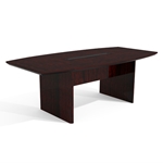 Corsica 7 Boat-shaped Conference Table in Mahogany 