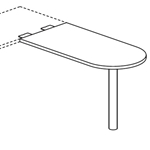 CSII Peninsula Post Style Table 