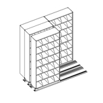 7-Tier 36"W Medical Shelving on Kwik-Track (2/1/1 System) 