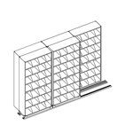 7-Tier 36"W Medical Shelving on Kwik-Track (3/2 System) 