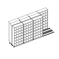 7-Tier 36"W Medical Shelving on Kwik-Track (4/3/3 System) 
