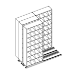 8-Tier 36"W Medical Shelving on Kwik-Track (2/1/1 System) 