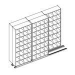 8-Tier 36"W Medical Shelving on Kwik-Track (3/2 System) 