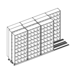8-Tier 36"W Medical Shelving on Kwik-Track (4/3/3 System) 