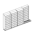 8-Tier 36"W Medical Shelving on Kwik-Track (4/3 System)