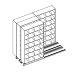 7-Tier 42"W Medical Shelving on Kwik-Track (2/1/1 System) 