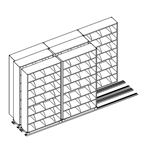 7-Tier 42"W Medical Shelving on Kwik-Track (3/2/2 System) 