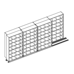 7-Tier 42"W Medical Shelving on Kwik-Track (4/3 System) 