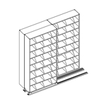 8-Tier 42"W Medical Shelving on Kwik-Track (2/1 System) 