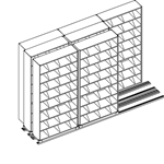 8-Tier 42"W Medical Shelving on Kwik-Track (3/2/2 System) 