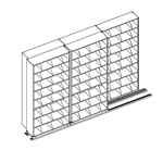 8-Tier 42"W Medical Shelving on Kwik-Track (3/2 System) 