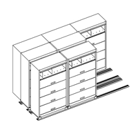 5-Tier Flip n File Cabinets on Kwik-Track (3/2/2 System) 