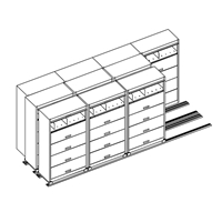 5-Tier Flip n File Cabinets on Kwik-Track (4/3/3 System) 