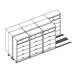 5-Tier Flip n File Cabinets on Kwik-Track (4/3/3 System) - FF5433