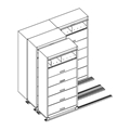 6-Tier Flip n File Cabinets on Kwik-Track (2/1/1 System)