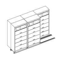 6-Tier Flip n File Cabinets on Kwik-Track (3/2 System) 