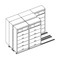 6-Tier Flip n File Cabinets on Kwik-Track (3/2/2 System) 