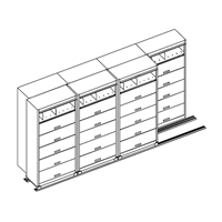 6-Tier Flip n File Cabinets on Kwik-Track (4/3 System) 