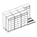 6-Tier Flip n File Cabinets on Kwik-Track (4/3/3 System)