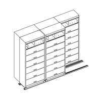 7-Tier Flip n File Cabinets on Kwik-Track (3/2 System) 