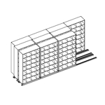 7-Tier 42"W Medical Shelving on Kwik-Track (4/3/3 System) 