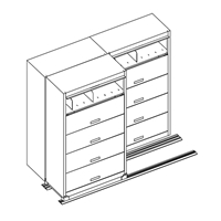 5-Tier Flip n File Cabinets on Kwik-Track (2/1 System) 
