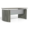Medina Curved Desk in Gray Steel