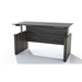 Medina Height-Adjustable Straight Front Desk in Gray Steel - MNDSHA72LGS