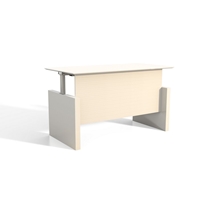 Medina Height-Adjustable Straight Front Desk in Textured Sea Salt 