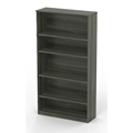 Medina 5-Shelf Bookcase in Gray Steel 