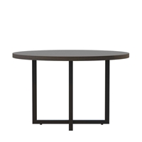 Mirella 42" Round Meeting Table in Southern Tobacco 
