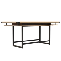 Mirella 8 Standing Height Conference Table in Sand Dune 