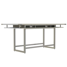 Mirella 8' Standing Height Conference Table in White Ash