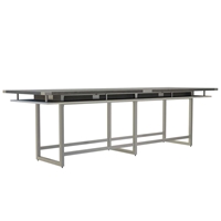 Mirella 12 Standing Height Conference Table in Stone Gray 