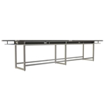 Mirella 16 Standing Height Conference Table in Stone Gray 