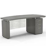 Sterling Single Pedestal Desk in Textured Driftwood 