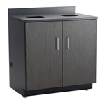 Hospitality Base Cabinet, Waste Receptacle Hospitality cabinets; Cabinet; Break room cabinets; Breakroom cabinets; Break room storage; Breakroom storage; Hospitality storage; Cafeteria cabinets; Cafeteria storage; Modular cabinets; Modular storage; Shelving; Storage cabinets; Cabinet with garbage can; Cabinet with trash container