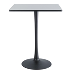 Cha-Cha 36" Standing-Height Square Table with Trumpet Base Collaboration table; Conference table; Meeting table; Bistro height table; Round table; Tall table; Table and base; Table with base; Break room table; Gathering table; Standing table; Stand up table; Standup table