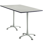 84" x 42" Cha-Cha Standing-Height Rectangular Team Table Collaboration table; Conference table; Meeting table; Bistro height table; Round table; Tall table; Table and base; Table with base; Break room table; Gathering table; Standing table; Stand up table; Standup table