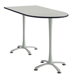 72" x 36" Cha-Cha Standing-Height Peninsula Table Collaboration table; Conference table; Meeting table; Bistro height table; Round table; Tall table; Table and base; Table with base; Break room table; Gathering table; Standing table; Stand up table; Standup table