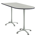 84" x 36" Cha-Cha Standing-Height Peninsula Table Collaboration table; Conference table; Meeting table; Bistro height table; Round table; Tall table; Table and base; Table with base; Break room table; Gathering table; Standing table; Stand up table; Standup table