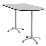 72" x 42" Cha-Cha Standing-Height Peninsula Table Collaboration table; Conference table; Meeting table; Bistro height table; Round table; Tall table; Table and base; Table with base; Break room table; Gathering table; Standing table; Stand up table; Standup table