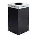Square-Fecta 25 Gallon Recycling/Waste Receptacle Recycling receptacles; recycling collection cans; Trash can; Garbage can; Recycling can; Trash cans; Waste can; Waste basket; Wasbasket; Recycling center; Recycling bins; Trash bins; Recycling center bins; Recyling center; Trash collection; Trash collection bins; Trash collection center; Break room recycling; Breakroom recycling; Office recycling