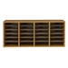 24 Comp. Wood Adjustable-Compartment Literature Organizer - 9423GR